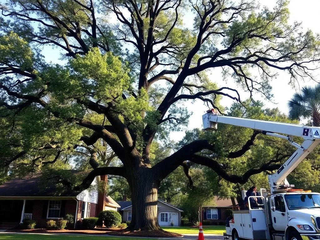 Tree Removal — macon tree service crew at work